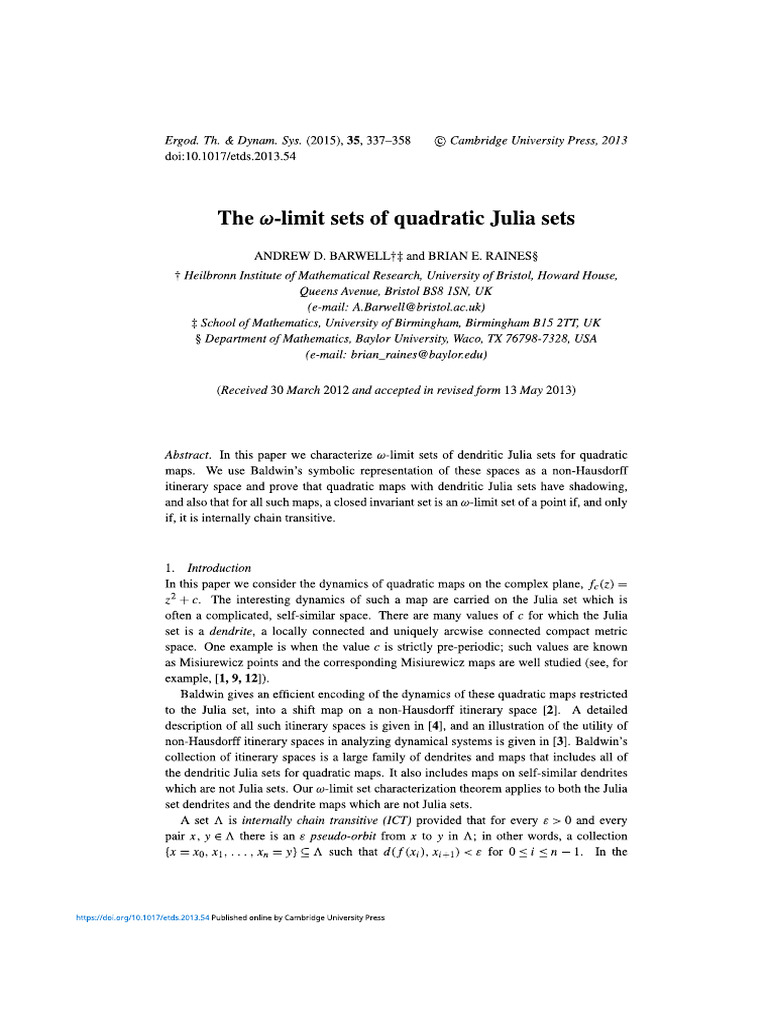 Julia Sets | PDF