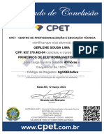 Certificado de Conclusão - ELETROMAGNETISMO