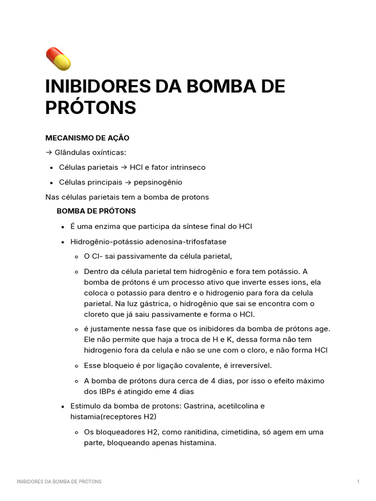 INIBIDORES DA BOMBA DE PRÓTONS 98acaf3cf6754d0996a9b220307b09ee | PDF ...