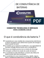 Monitoramento Da Condutancia Das Baterias Condutec Equipamentos