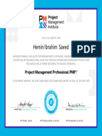 Hemin Ibrahim Saeed: Project Management Professional (PMP)