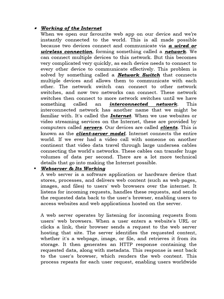 Web Development Notes | PDF | World Wide Web | Internet & Web