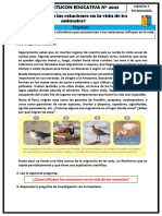 SEM 1 III BIM FICHA - CT 2 ¿Cómo - Influyen - Las - Estaciones - en - La - Vida - de - Los - Animales