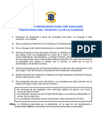 Requisitos Asociado Transitorio