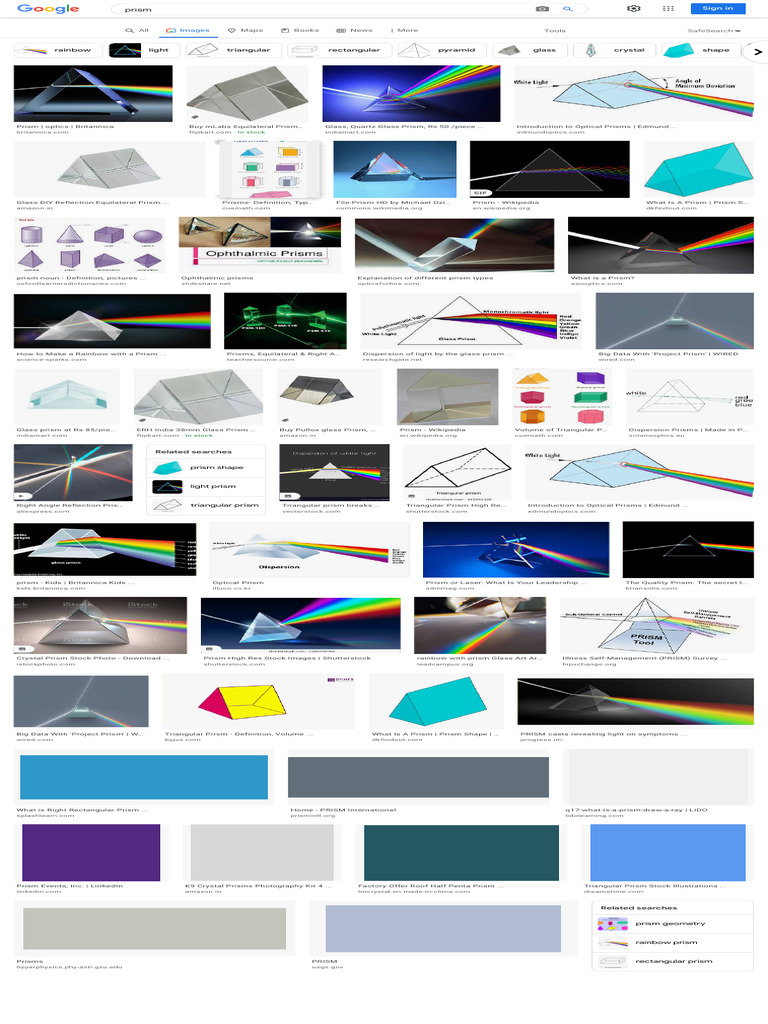 Understanding Optical Prisms and Types | PDF | Optics | Rainbow