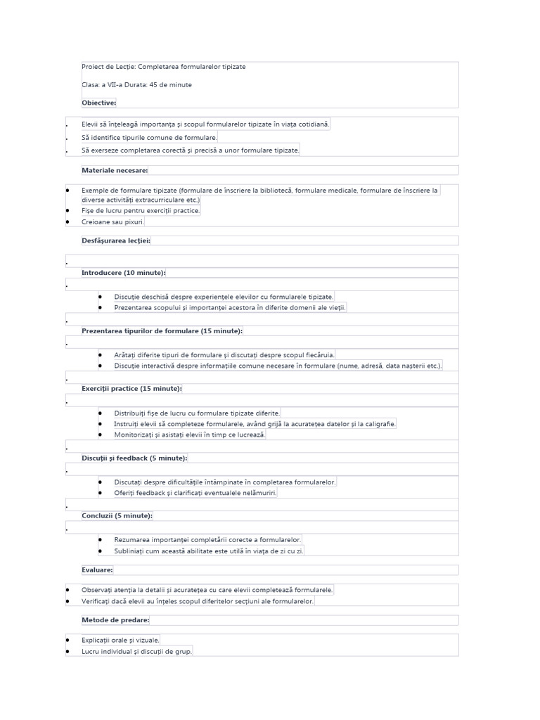 Formulare Tipizate | PDF