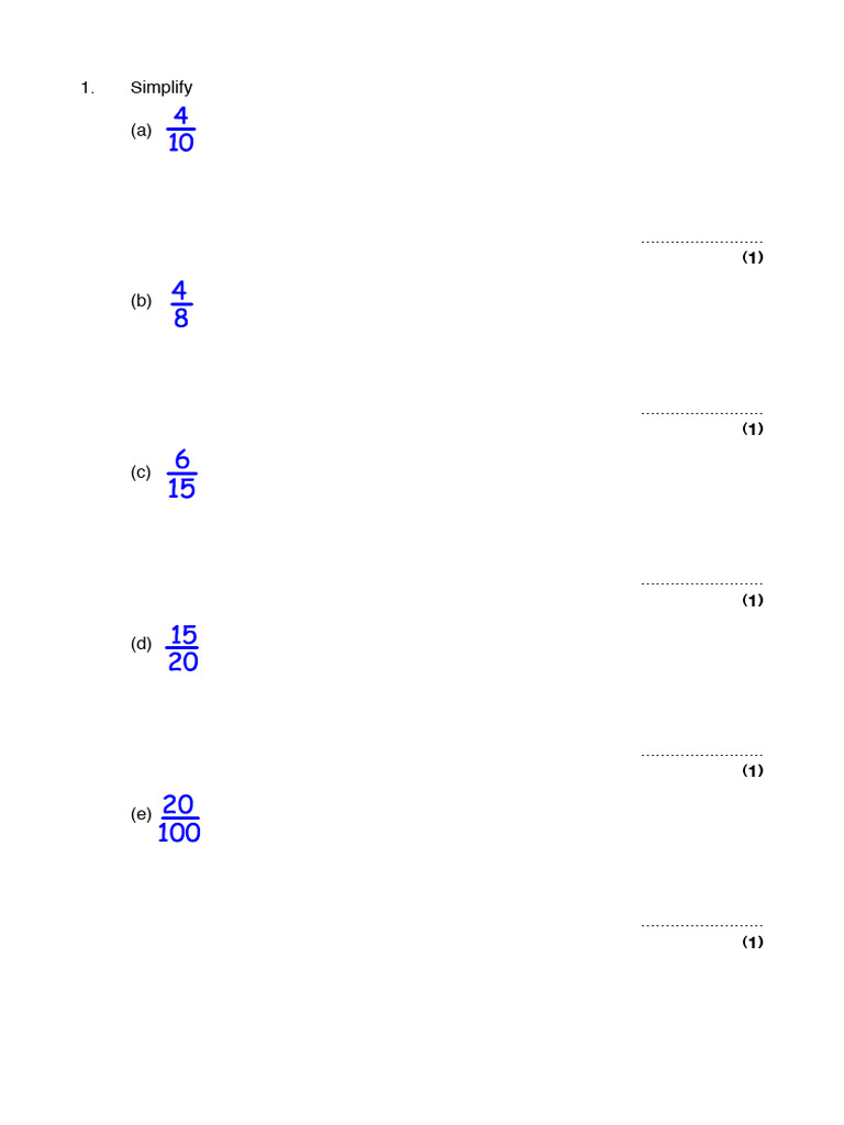 Fraction Simplification and Analysis | PDF | Mathematics | Elementary ...