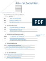 Modal Verbs in The Past Activities