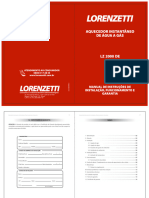 Manual Do Usuario Aquecedor Lorenzetti LZ 2000DE