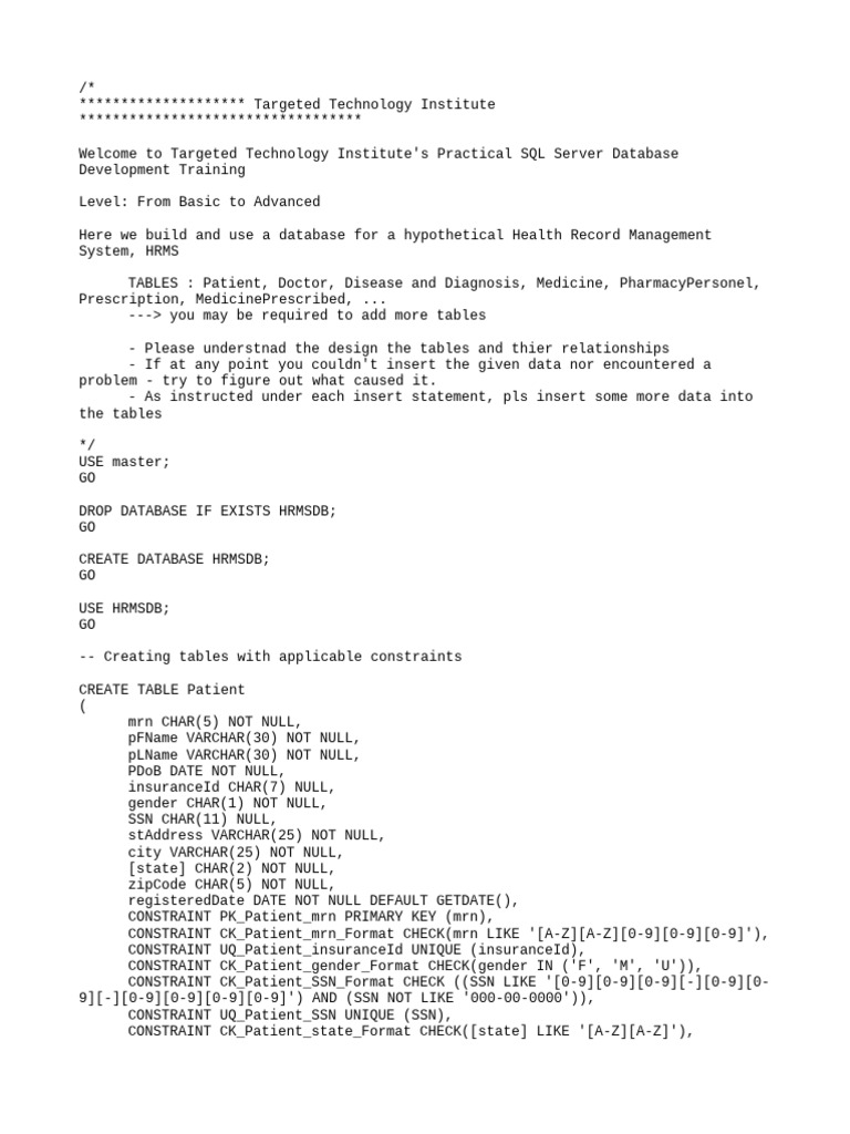 SQL Trigger for Referential Integrity | PDF | Table (Database) | Salary
