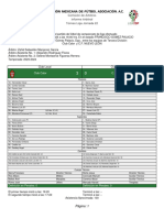 Federación Mexicana de Fútbol Asociación, A.C.: Comisión de Árbitros Informe Arbitral Torneo Liga Jornada 22