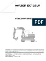 Excavator Ex125W: Workshop Manual