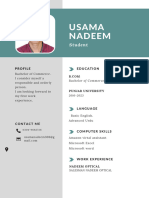White and Green Simple Student CV Resume