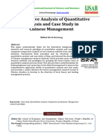 Comparative Analysis of Quantitative Analysis and Case Study in Chinese Management