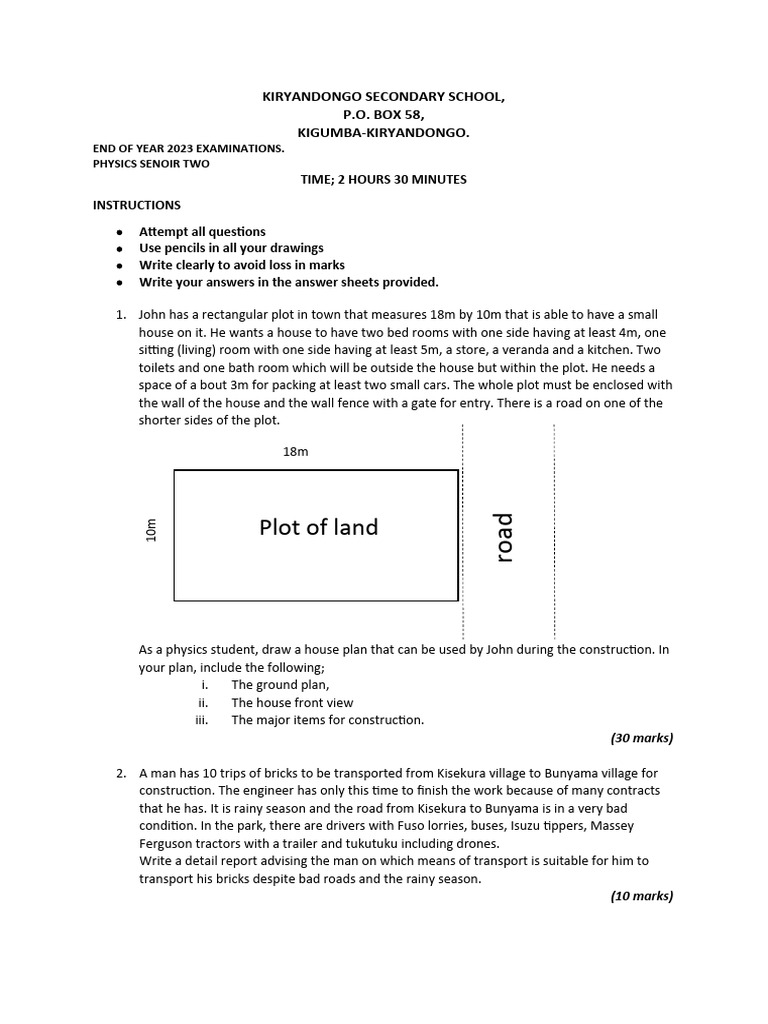 Physics Senior One | PDF | Water | Liquids