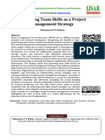 Enhancing Team Skills As A Project Management Strategy: International Journal of Science and Business