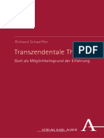 Richard Schaeffler Transzendentale Theologie Gott Als Möglichkeitsgrund Der Erfahrung 2022