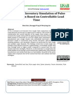 Research On Inventory Simulation of Pulse Supply Chain Based On Controllable Lead Time