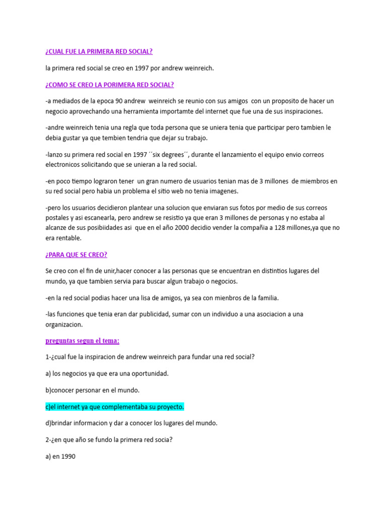 La primera red social: Six Degrees | PDF