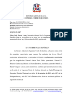 Suprema Corte de Justicia: Una Sentencia de Fecha - de - de 2023, Que Dice Así