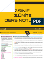 7.sınıf 3.ünite Ders Notları