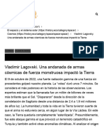 Vladimir Lagovski. Una Andanada de Armas Cósmicas de Fuerza Monstruosa Impactó La Tierra - Historia de La Tierra y de La Humanidad