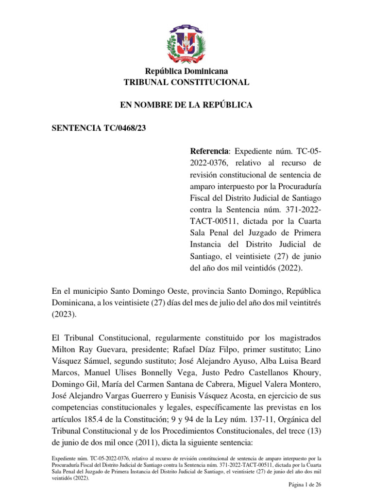 TC 0468 23 TC 05 2022 0376 | PDF | Judicaturas | Sentencia (ley)