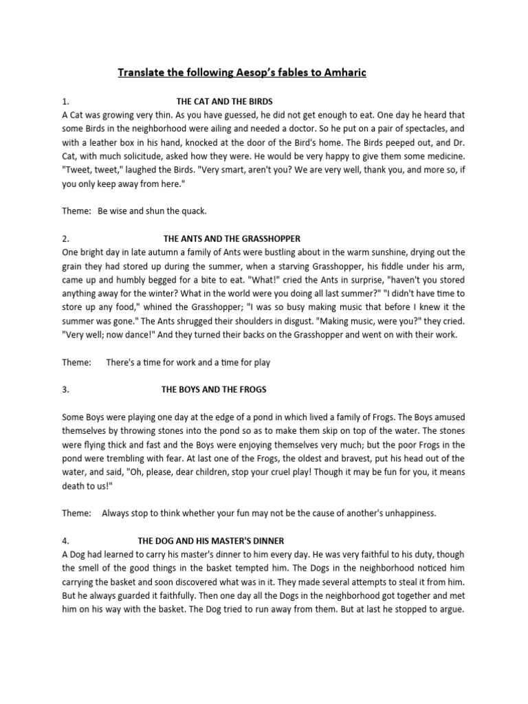 Aesop Translation Pdf
