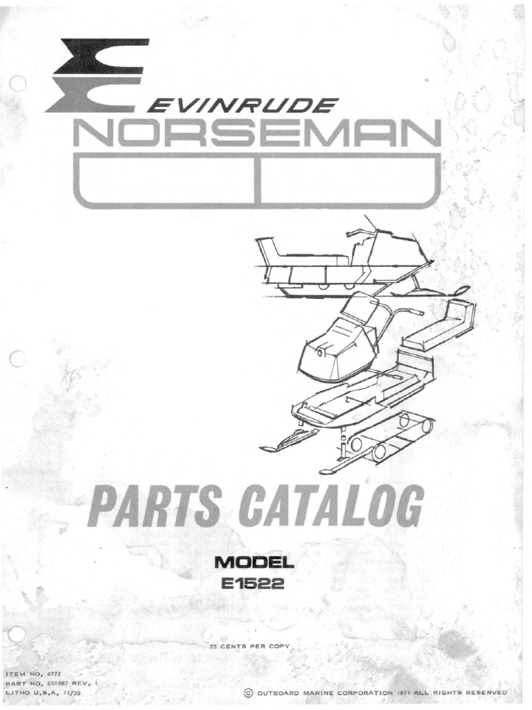 1971 Evinrude Norseman Snoe1522 Parts Catalog | PDF