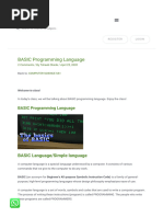 BASIC Programming Language - ClassNotes