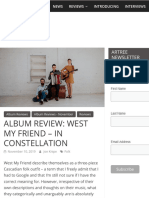 Album Review: West My Friend - in Constellation - Artree