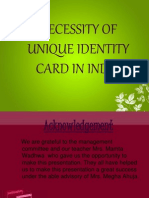 Necessity of Unique Identity Card in India