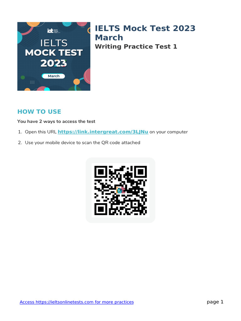 IELTS Writing Practice Test 2023 | PDF | Computers