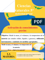 Act. Inicial Clase N°6 - ESTADOS DE LA MATERIA