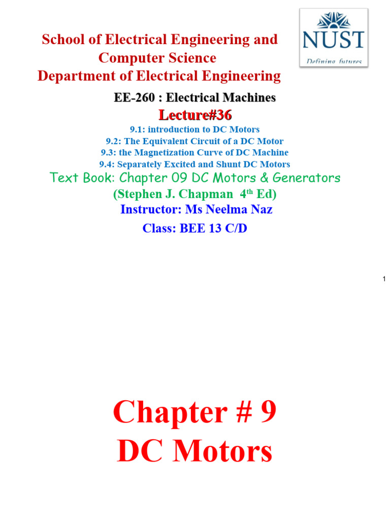 DC Motors: A Lecture Overview | PDF | Electric Motor | Direct Current