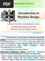 Machine Design Project Lecture - 2