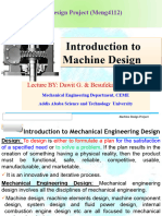 Machine Design Project Lecture - 2