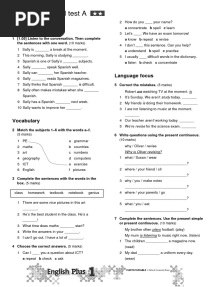 Unit 4 Standard Test A