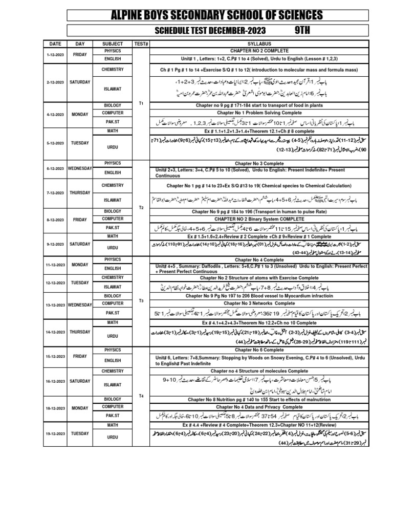 9th-daily-test-schedule-2023-pdf-grammatical-tense-grammar