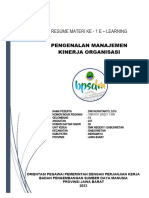 Resume Materi Ke 1. Pengenalan Manajemen Kinerja Organisasi