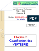 Chapitre 2 - Classification Des Vertebrés