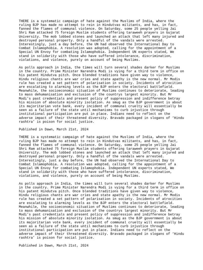 Text typing paragraph pdf narendra modi bharatiya janata party