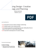 Session 11 and 12 Advertising Design - Creative Strategy and Planning