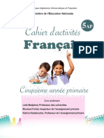 05- السنة الخامسة الكتاب المدرسي دفتر النشاطات في اللغة الفرنسية