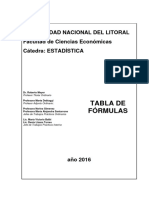 Tabla de Fórmulas