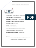Applied Biochemistry Assignment