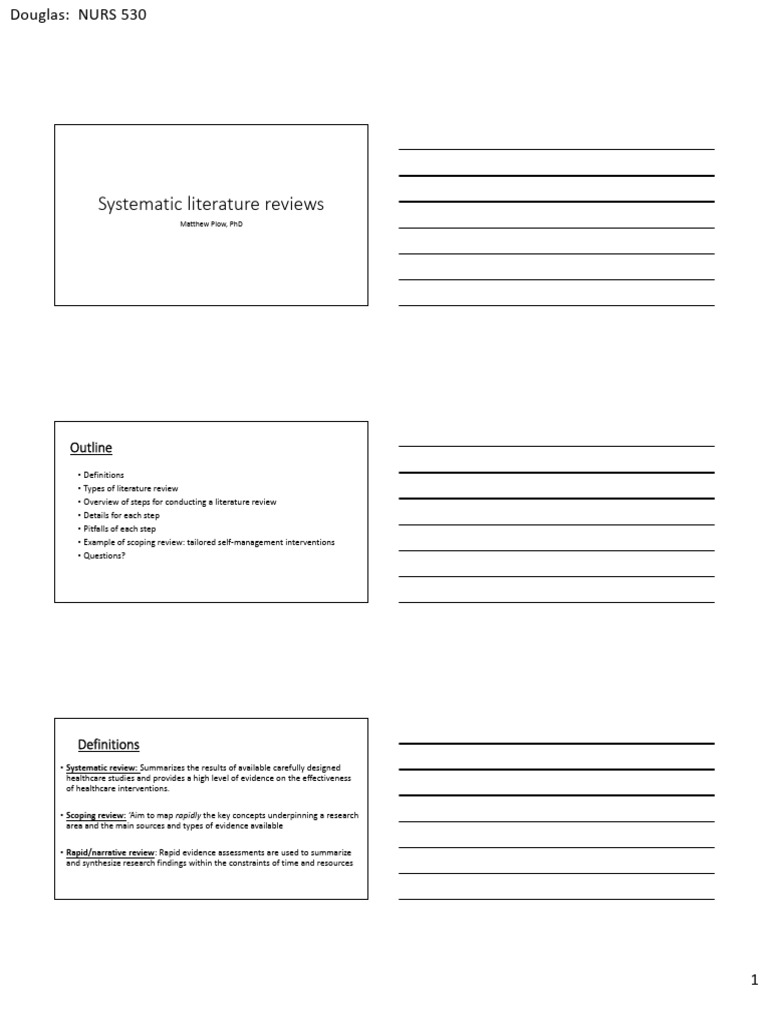 Systematic Literature Reviews in Healthcare | PDF | Systematic Review ...