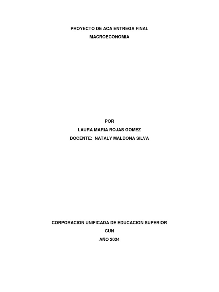 Proyecto de Aca Entrega Final Macro | PDF