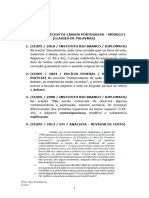 Lista de Exercícios - Classes de Palavras