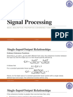 Signal Processing: Basic Descriptive Properties-Coherence Function